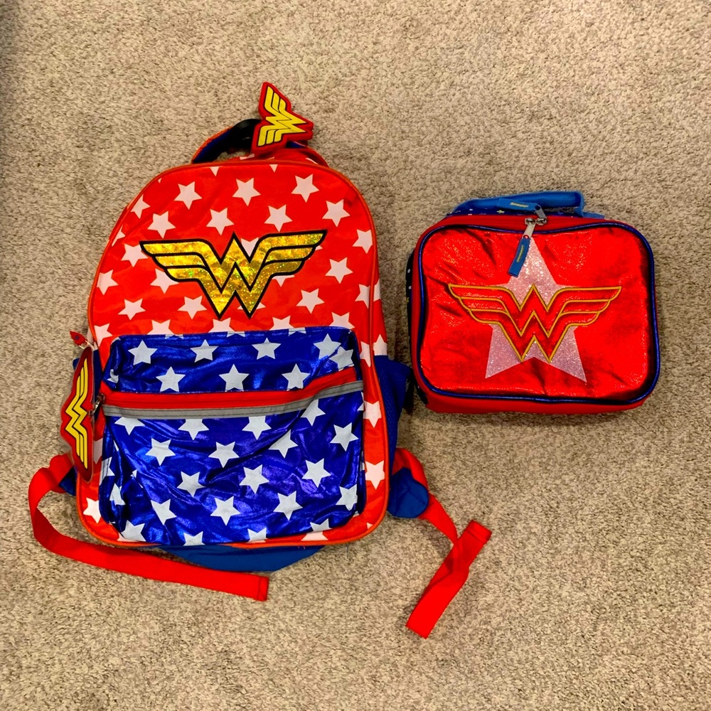 Wonder Woman Backpack and Lunchbox